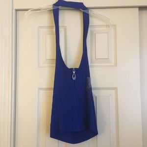 NWT Guess Blue Halter Top Size Large